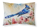 Blue Jay Standard Pillowcase – Artistic Decorative Front, White Back