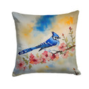 Blue Jay Throw Pillow - 14x14 Decorative Pillow – Art for Your Home & Patio