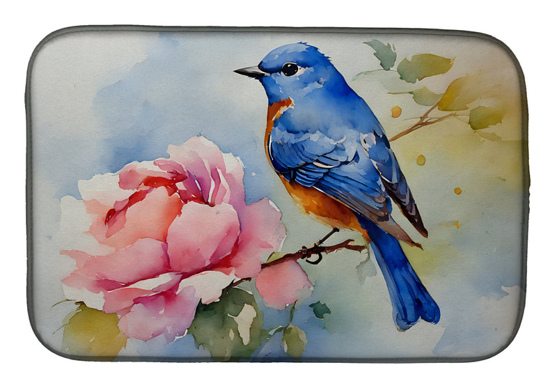 Bluebird Dish Drying Mat
