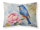 Bluebird Standard Pillowcase – Artistic Decorative Front, White Back