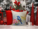 Bluebird Throw Pillow - 14x14 Decorative Pillow – Art for Your Home & Patio