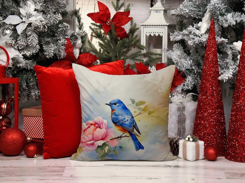 Bluebird Throw Pillow - 14x14 Decorative Pillow – Art for Your Home & Patio