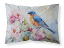 Bluebird Standard Pillowcase – Artistic Decorative Front, White Back