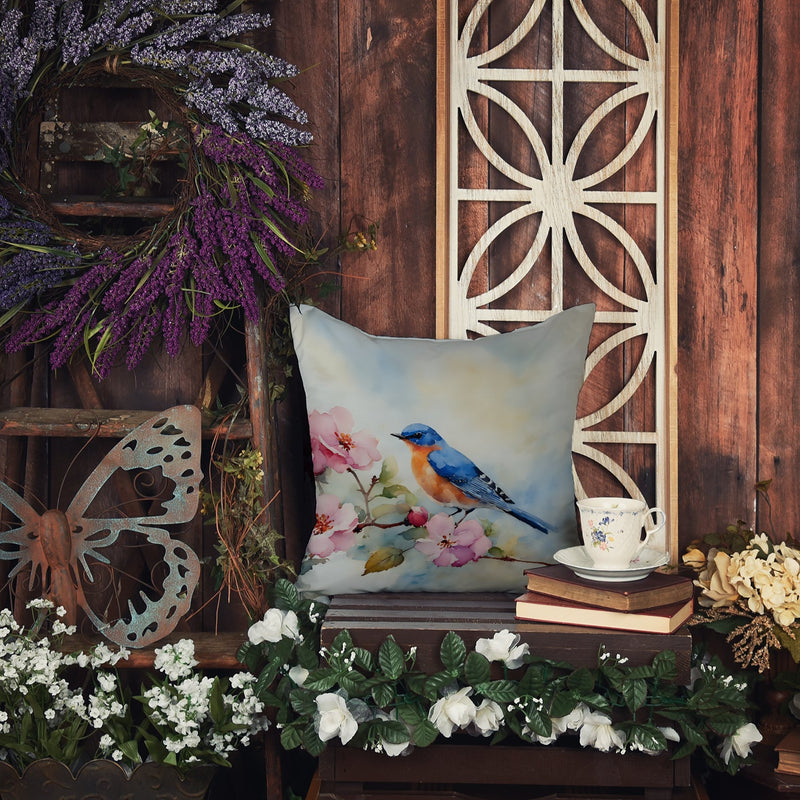 Bluebird Throw Pillow - 14x14 Decorative Pillow – Art for Your Home & Patio