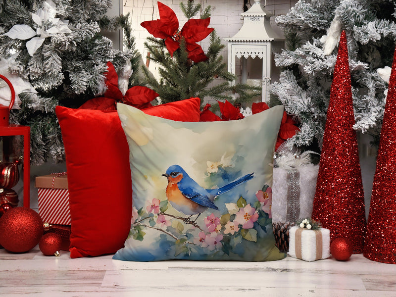 Bluebird Throw Pillow - 14x14 Decorative Pillow – Art for Your Home & Patio