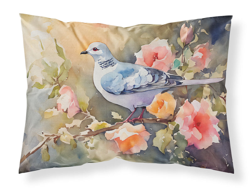 Dove Standard Pillowcase – Artistic Decorative Front, White Back