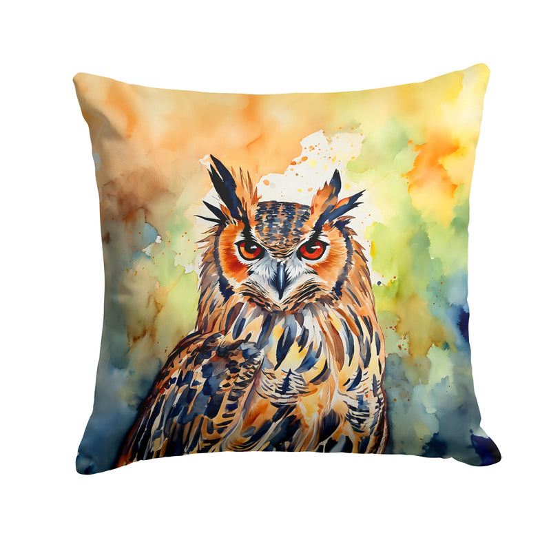 Eurasian Eagle Owl Throw Pillow