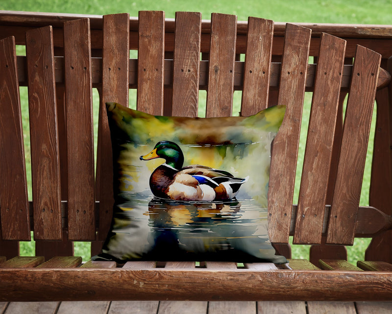 Mallard Throw Pillow - 14x14 Decorative Pillow – Art for Your Home & Patio