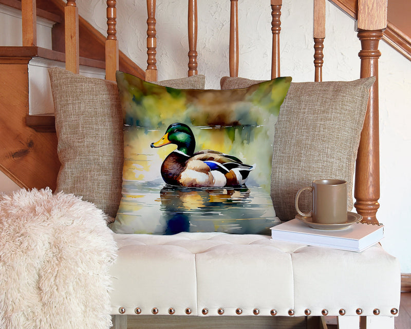 Mallard Throw Pillow - 14x14 Decorative Pillow – Art for Your Home & Patio