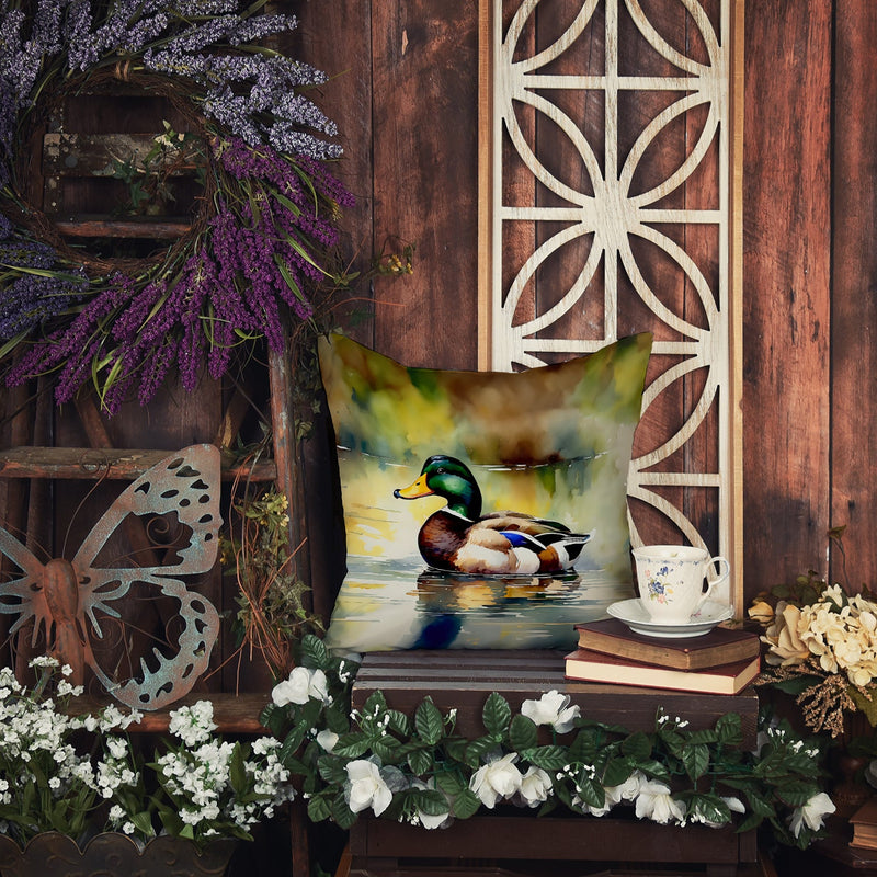 Mallard Throw Pillow - 14x14 Decorative Pillow – Art for Your Home & Patio