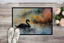 Black Swan Doormat - 18X27 Indoor / Outdoor Rug | Made in USA