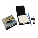 Black Swan PU Leather Note Paper Holder