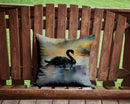 Black Swan Throw Pillow - 14x14 Decorative Pillow – Art for Your Home & Patio