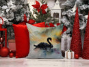 Black Swan Throw Pillow - 14x14 Decorative Pillow – Art for Your Home & Patio