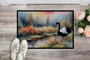 Black Swan Doormat - 18X27 Indoor / Outdoor Rug | Made in USA