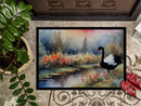 Black Swan Doormat - 18X27 Indoor / Outdoor Rug | Made in USA