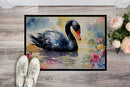 Black Swan Doormat - 18X27 Indoor / Outdoor Rug | Made in USA