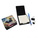 Black Swan PU Leather Note Paper Holder