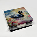 Black Swan PU Leather Note Paper Holder