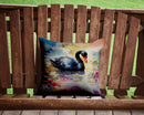 Black Swan Throw Pillow - 14x14 Decorative Pillow – Art for Your Home & Patio