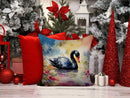 Black Swan Throw Pillow - 14x14 Decorative Pillow – Art for Your Home & Patio