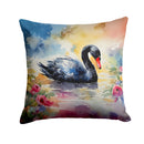 Black Swan Throw Pillow - 14x14 Decorative Pillow – Art for Your Home & Patio