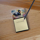 Black Swan Sticky Note Holder- Refiilable Desk Accessory Note Pad