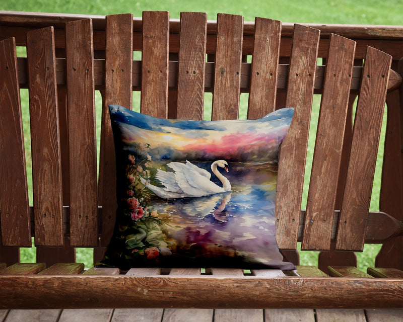 Swan Throw Pillow - 14x14 Decorative Pillow – Art for Your Home & Patio