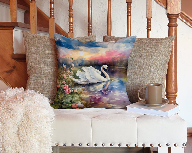 Swan Throw Pillow - 14x14 Decorative Pillow – Art for Your Home & Patio