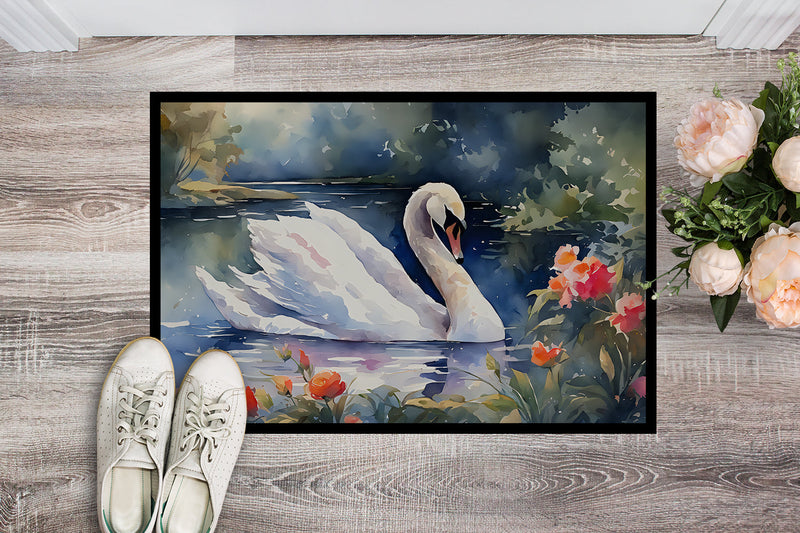 Swan Doormat - 18X27 Indoor / Outdoor Rug | Made in USA