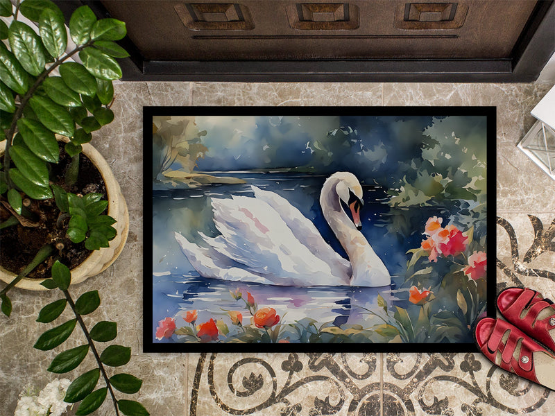 Swan Doormat - 18X27 Indoor / Outdoor Rug | Made in USA