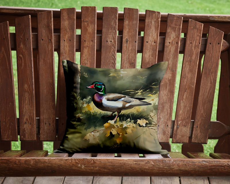 Wood Duck Throw Pillow