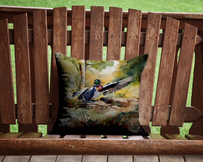 Wood Duck Throw Pillow