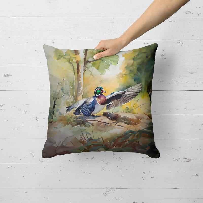 Wood Duck Throw Pillow