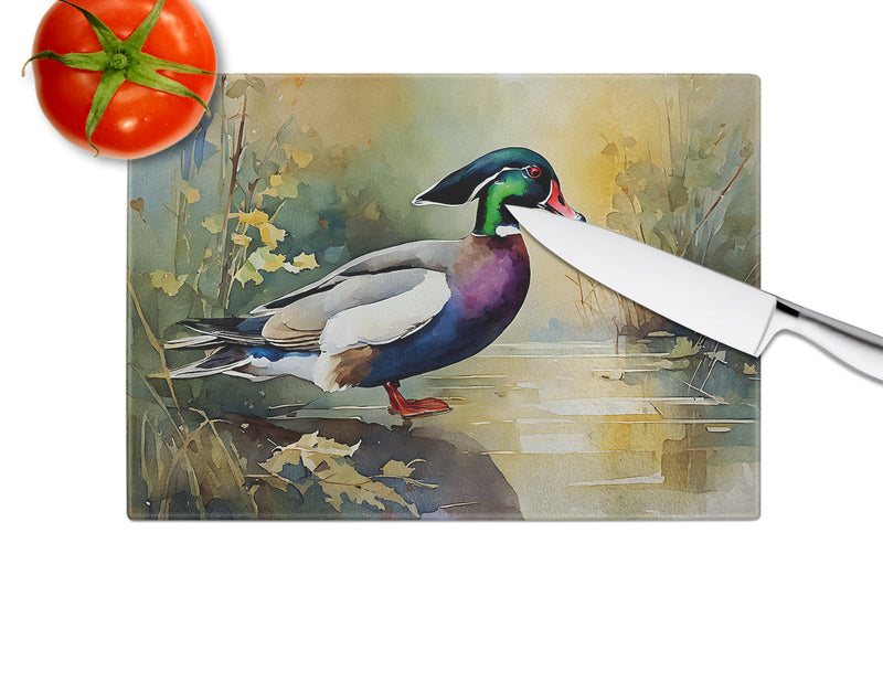 Wood Duck Glass Cutting Board