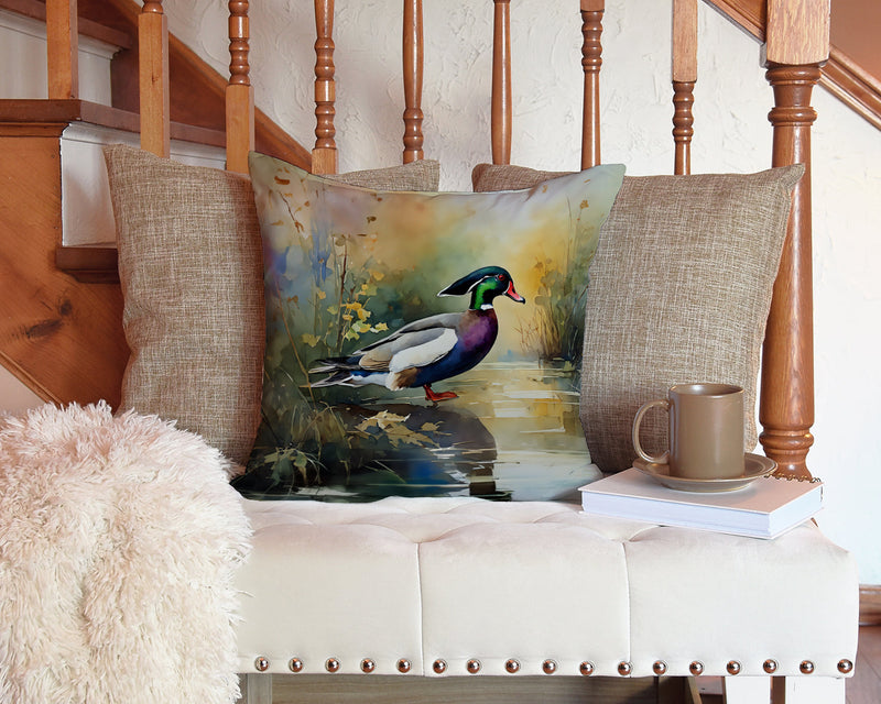 Wood Duck Throw Pillow