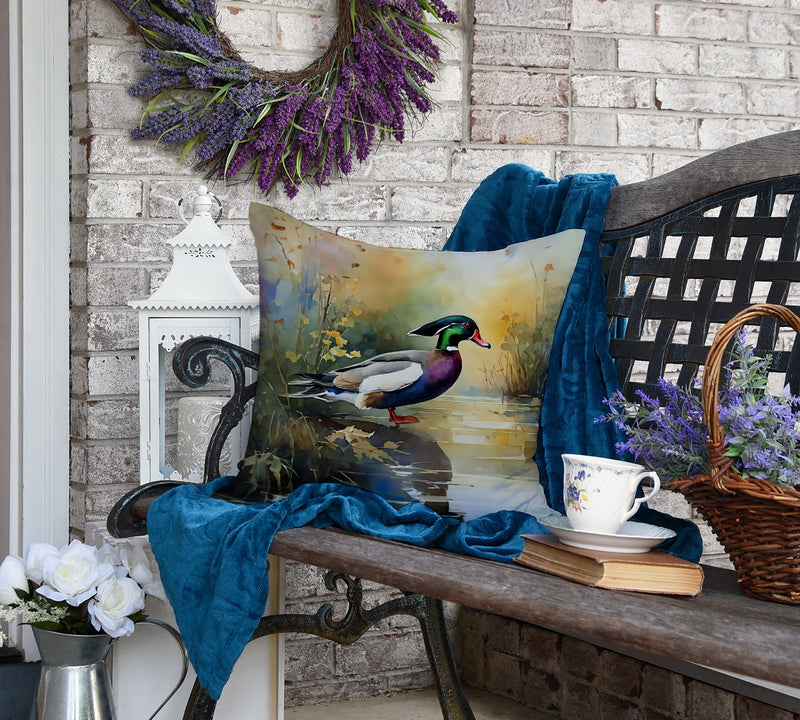 Wood Duck Throw Pillow