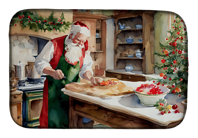 Cookies with Santa Claus Dish Drying Mat