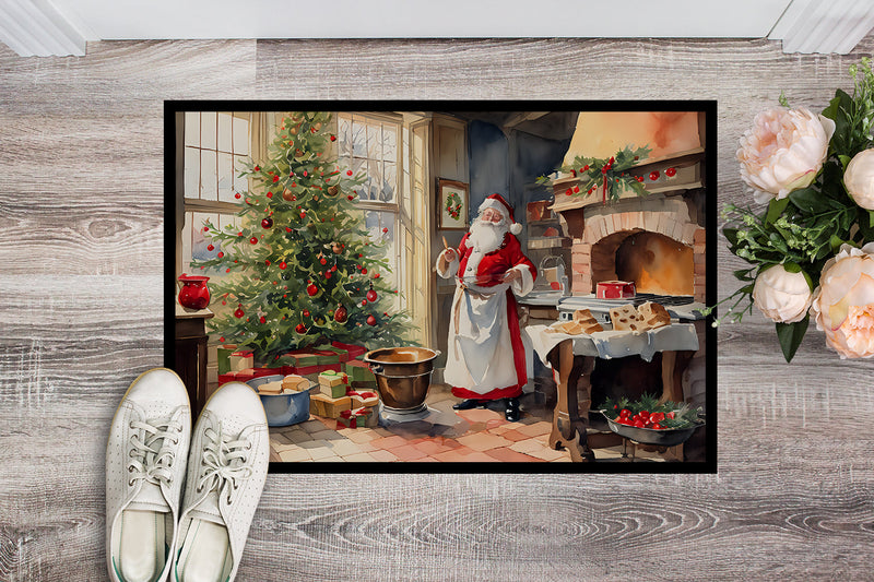 Cookies with Santa Claus Doormat-24x36 Indoor / Outdoor Rug | Made in USA