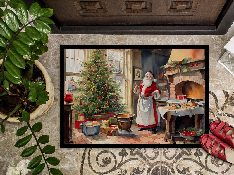 Cookies with Santa Claus Doormat-24x36 Indoor / Outdoor Rug | Made in USA