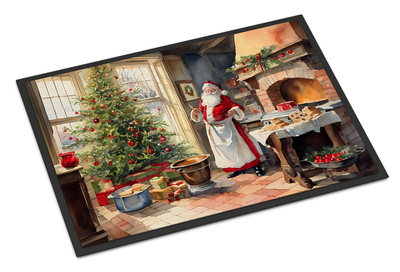 Cookies with Santa Claus Doormat-24x36 Indoor / Outdoor Rug | Made in USA