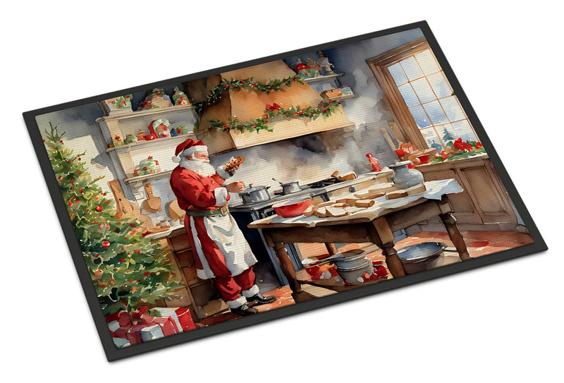 Cookies with Santa Claus Doormat - 18X27 Indoor / Outdoor Rug | Made in USA