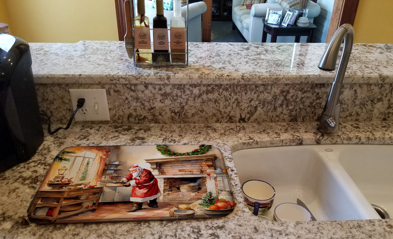 Cookies with Santa Claus Dish Drying Mat