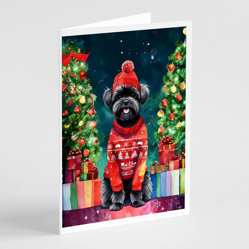 Affenpinscher Christmas Greeting Cards Pack of 8