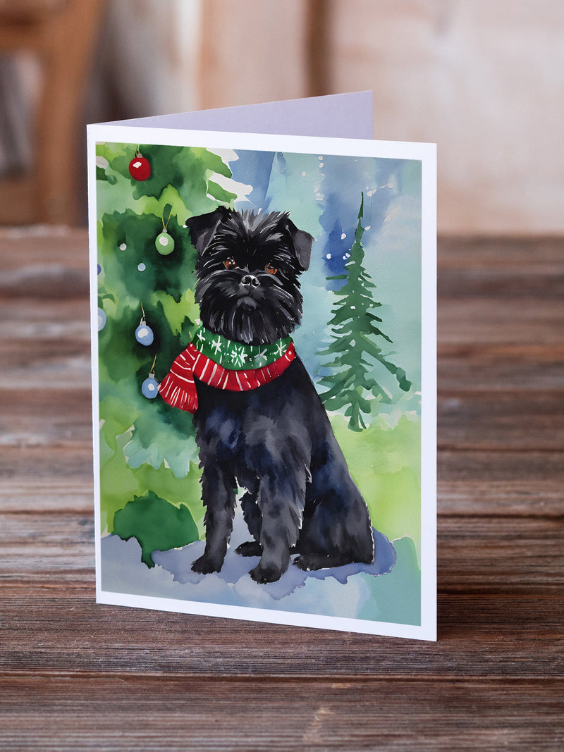 Affenpinscher Christmas Greeting Cards Pack of 8