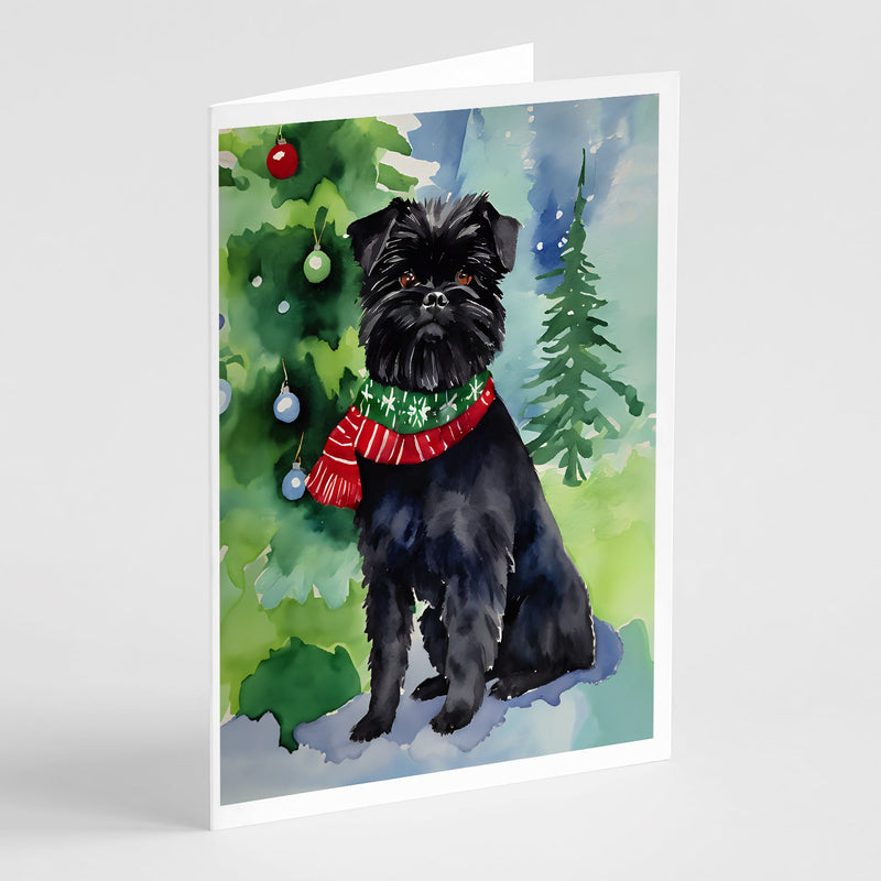 Affenpinscher Christmas Greeting Cards Pack of 8