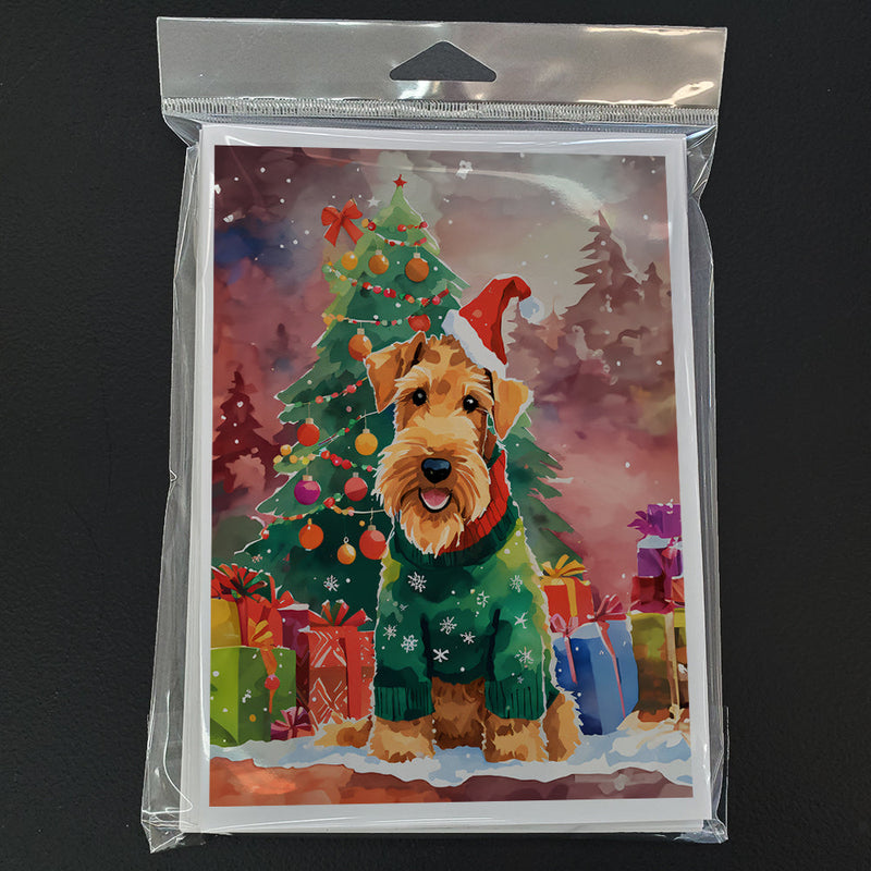 Airedale Terrier Christmas Greeting Cards Pack of 8