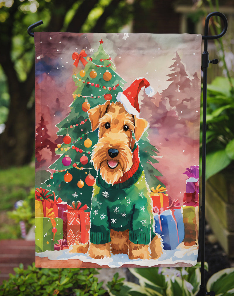 Airedale Terrier Christmas Garden Flag