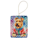 Airedale Terrier Christmas Porcelain Ornament