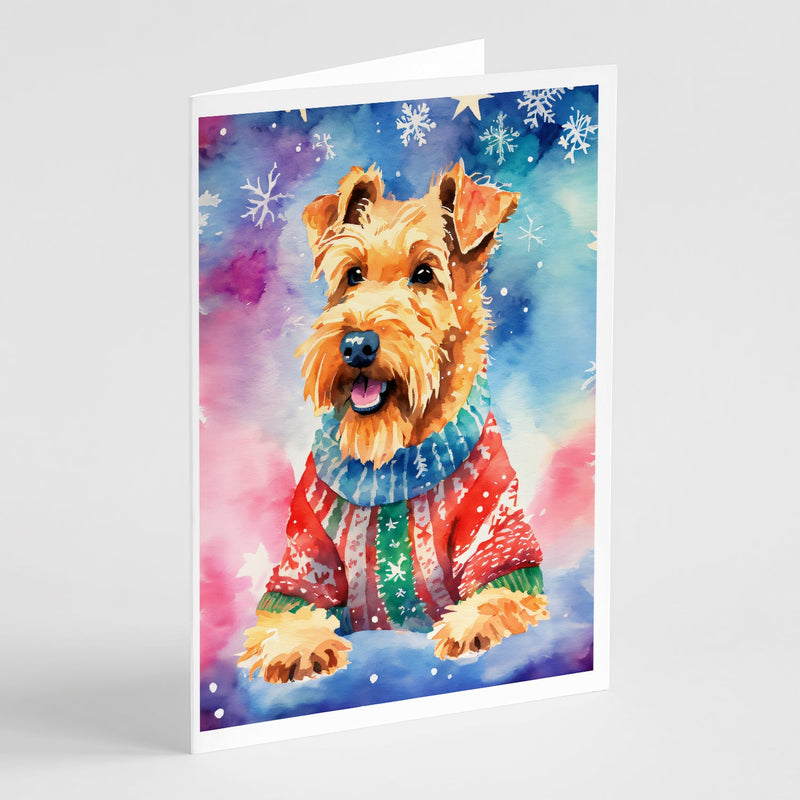 Airedale Terrier Christmas Greeting Cards Pack of 8